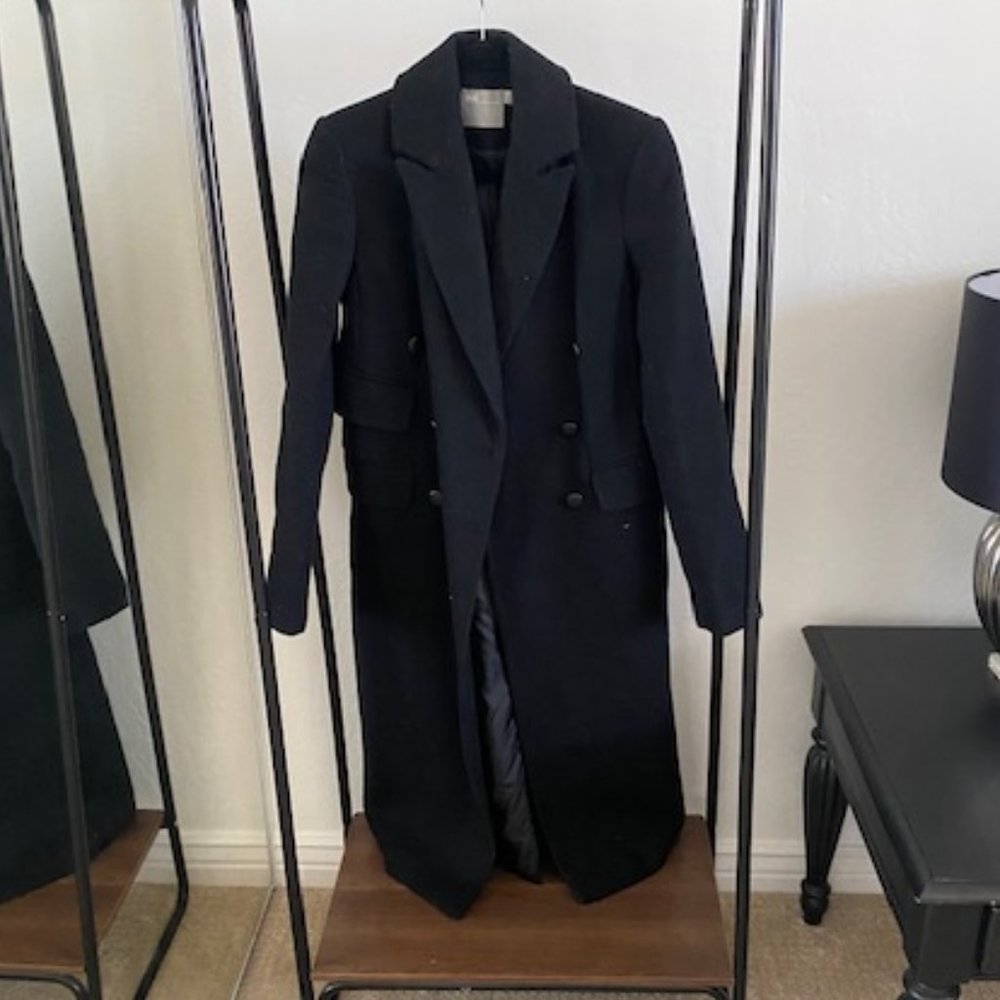 Structured longline coat